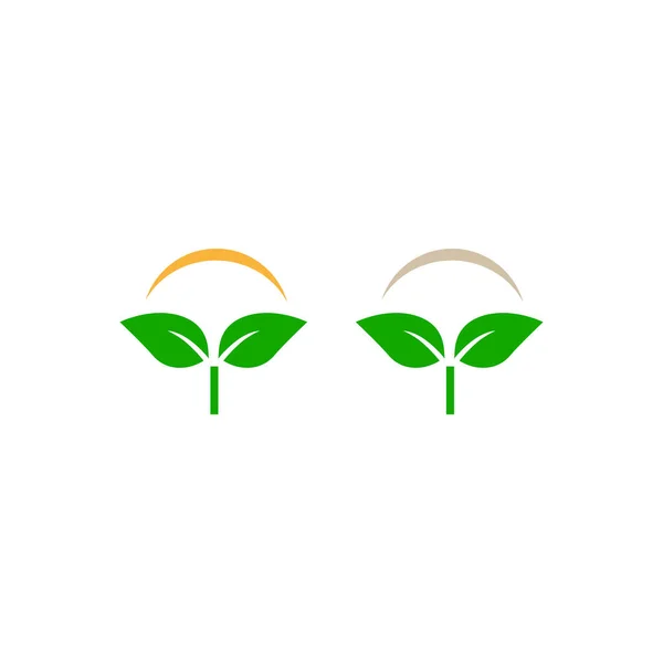 Öko Bio Természeti Földgazdasági Termékek Zöld Mezőgazdaság Szervezeti Vector Logo — Stock Vector