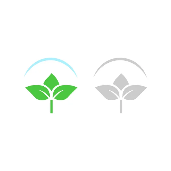 Eco Bio Produto Farma Fresco Natural Agricultura Verde Logo Vector —  Vetores de Stock