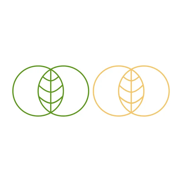 Agricoltura Organica Naturale Alimenti Freschi Eco Bio Logo Prodotto Alimentare — Vettoriale Stock