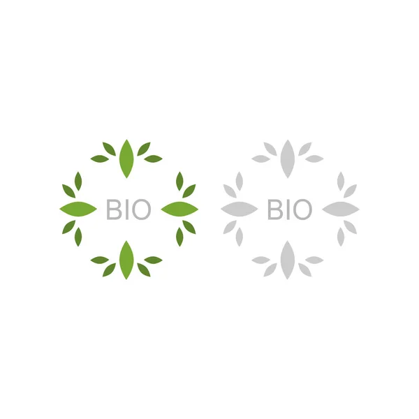 Agricultura Orgánica Natural Alimentación Fresca Producto Alimental Eco Bio Logo — Vector de stock