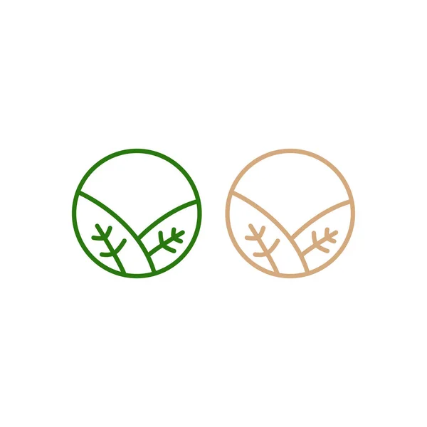 Agricultura Orgánica Natural Alimentación Fresca Producto Alimental Eco Bio Logo — Archivo Imágenes Vectoriales