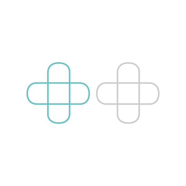 Blue Medical Cross Design Elents Logo Pharmacy — стоковий вектор