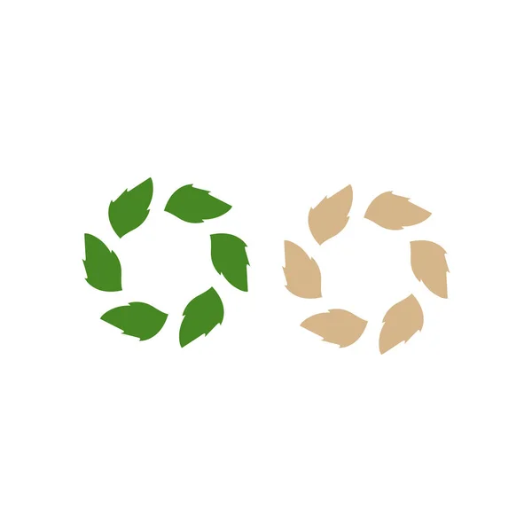 天然有機農業フレッシュフードエコバイオRaw食品製品ロゴ シンボル — ストックベクタ