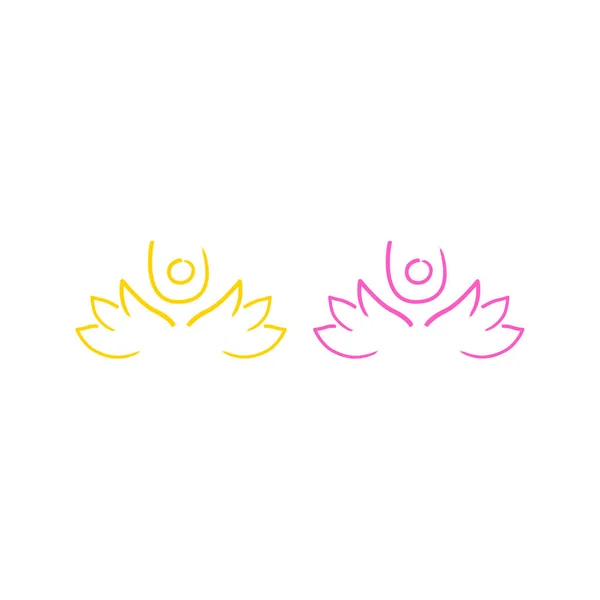 Курорт Аюрведи Символ Готелю Векторний Логотип — стоковий вектор