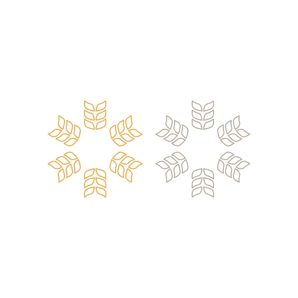 Природный Продукт Листьями Знак Символа Вектор Логотипа — стоковый вектор