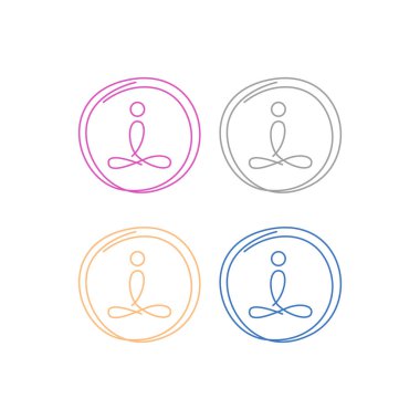 LOTUS YOGA ASANA SIGN İŞARETİ LOGO VECTOR