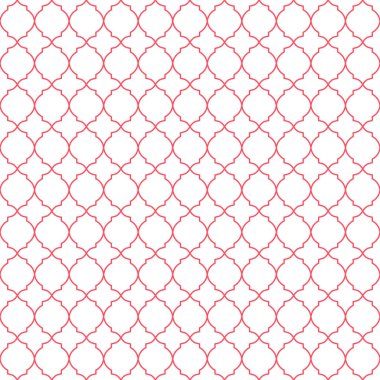 Lüks Kırmızı Fas Süslü Desenli Duvar