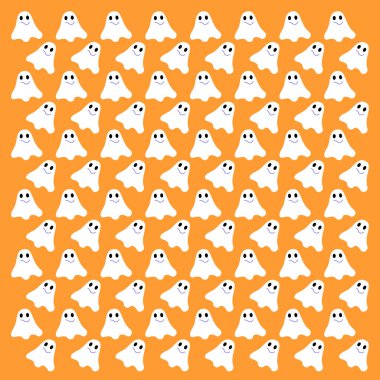 Şirin Cadılar Bayramı Hayaletleri Desen Doku Vektörü