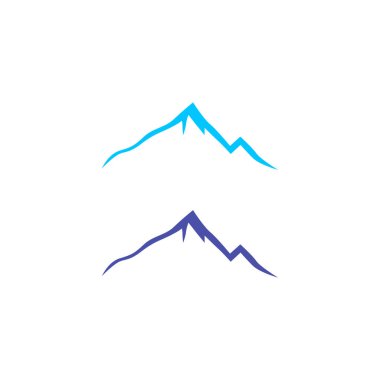 Tepe Dağları Aşırı Seyahat İşaret Sembol Logo Vektörü