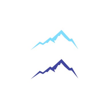 Tepe Dağları Aşırı Seyahat İşaret Sembol Logo Vektörü