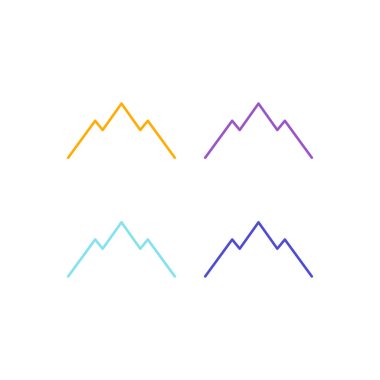 Tepe Dağları Aşırı Seyahat İşaret Sembol Logo Vektörü