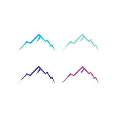 Tepe Dağları Aşırı Seyahat İşaret Sembol Logo Vektörü