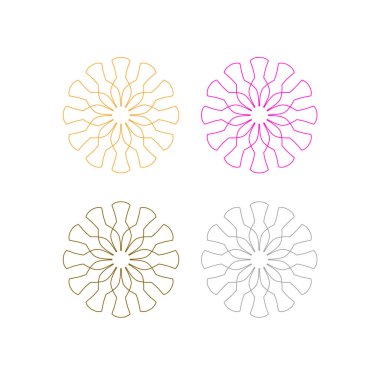 Ayurveda, Spa, Masaj Resort Süsleme Logosu Sembol Vektörü