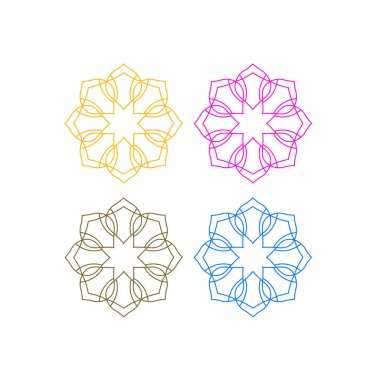 Ayurveda, Spa, Masaj Resort Süsleme Logosu Sembol Vektörü