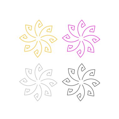 Ayurveda, Spa, Masaj Resort Süsleme Logosu Sembol Vektörü