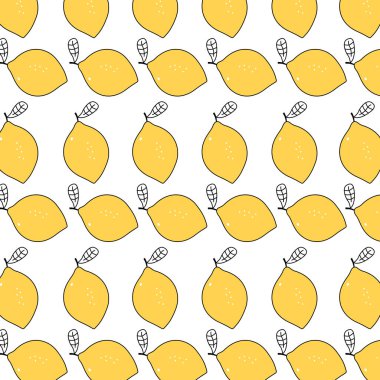 Yellow Retro Lemons Design Pattern Texture Background clipart