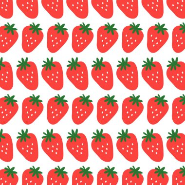KIRMIZI FRANSIZ STRAWBERRIES DESIGN PATTERN TEXTURE