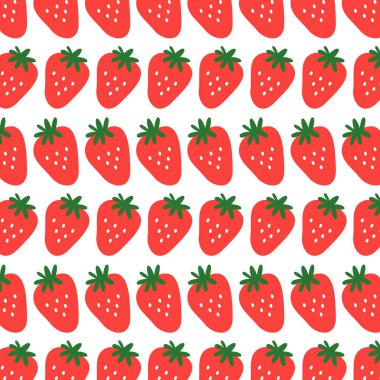 RED STRAWBERRIES DESIGN PATTERN TEXTURE BACKGROUND