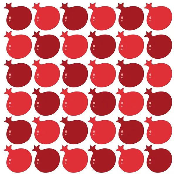 Red Vintage Pomegranate Pattern Texture Background Vector — Stock Vector