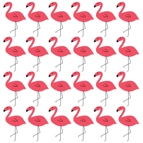 Pink Retro Flamingos Design Pattern Texture Antecedentes Vector De Stock