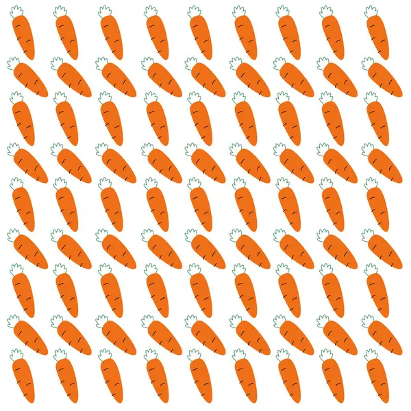 Red Carrots Design Pattern Texture Background — Stock Vector