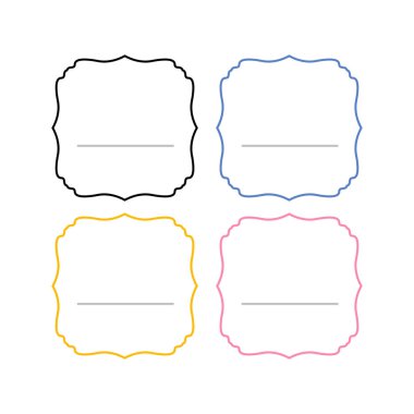 Süslü Düğün Çerçeveleri Tasarım Koleksiyonu Beyazda izole edildi