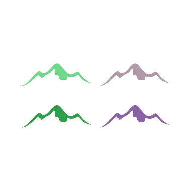 Yüksek Tepeler Macera Macerası İşaret Sembolü logosu Beyaz üzerine izole