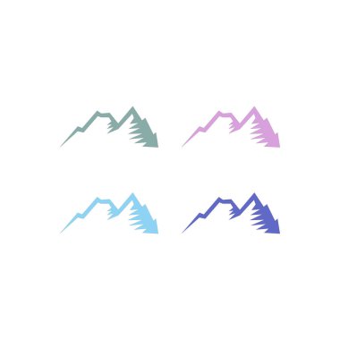 Yüksek Tepeler Macera Macerası İşaret Sembolü logosu Beyaz üzerine izole