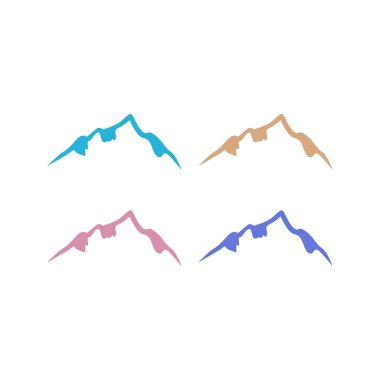 Yüksek Tepeler Macera Macerası İşaret Sembolü logosu Beyaz üzerine izole