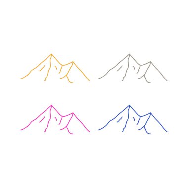 Yüksek Tepeler Macera Macerası İşaret Sembolü logosu Beyaz üzerine izole