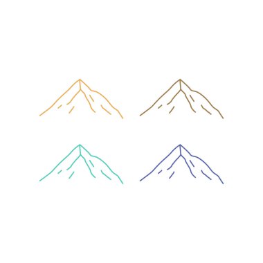 Yüksek Tepeler Macera Macerası İşaret Sembolü logosu Beyaz üzerine izole