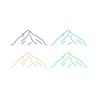 Yüksek Tepeler Macera Macerası İşaret Sembolü logosu Beyaz üzerine izole