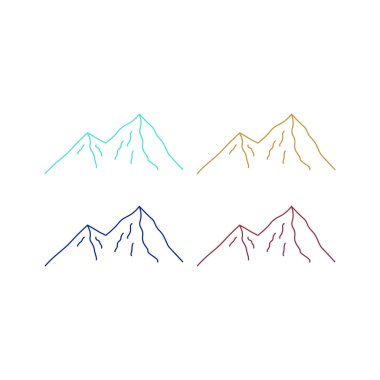 Yüksek Tepeler Macera Macerası İşaret Sembolü logosu Beyaz üzerine izole