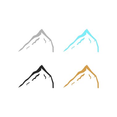 Yüksek Tepeler Macera Macerası İşaret Sembolü logosu Beyaz üzerine izole