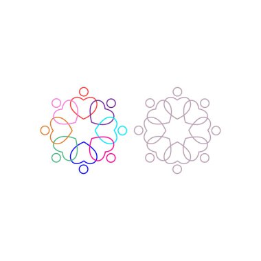 Renkli İnsanlar Takım Çalışması Sendikası Kalabalığı