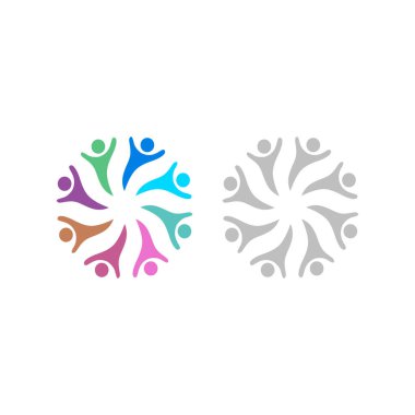 Renkli İnsanlar Takım Çalışması Sendikası Kalabalığı