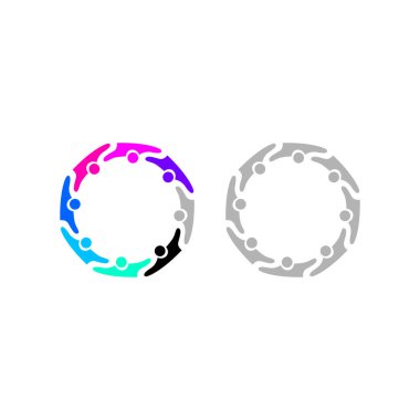 Renkli İnsanlar Takım Çalışması Sendikası Kalabalığı