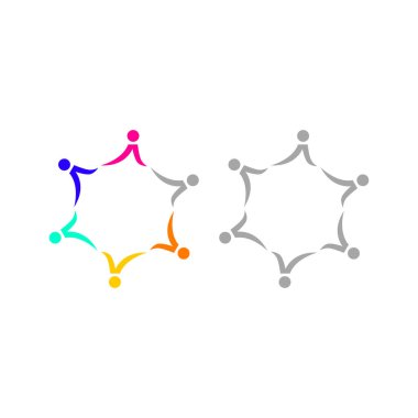 Renkli İnsanlar Takım Çalışması Sendikası Kalabalığı