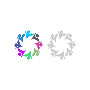 Renkli İnsanlar Takım Çalışması Sendikası Kalabalığı