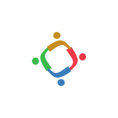 Renkli İnsanlar Takım Çalışması Sendikası Kalabalığı