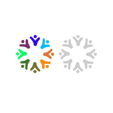 Renkli İnsanlar Takım Çalışması Sendikası Kalabalığı