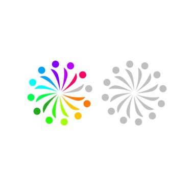 Renkli İnsanlar Takım Çalışması Sendikası Kalabalığı