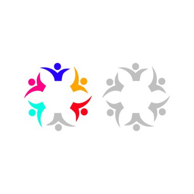 Renkli İnsanlar Takım Çalışması Sendikası Kalabalığı