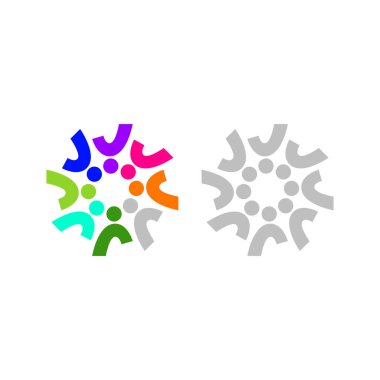 Renkli İnsanlar Takım Çalışması Sendikası Kalabalığı