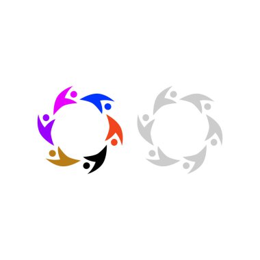 Renkli İnsanlar Takım Çalışması Sendikası Kalabalığı