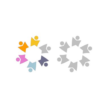 Birlikte Takım Çalışması İşaret İşareti Sembolü Logosu