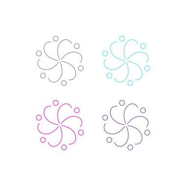 Wellness Ayurveda Spa Masaj Tatil Tatil Sembol Logo Vektörü