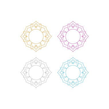 Wellness Ayurveda Spa Masaj Tatil Tatil Sembol Logo Vektörü