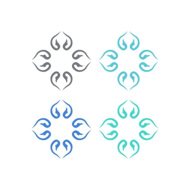 Ayurveda Spa Oteli Tatil Köyü Sembol Logo Vektörü