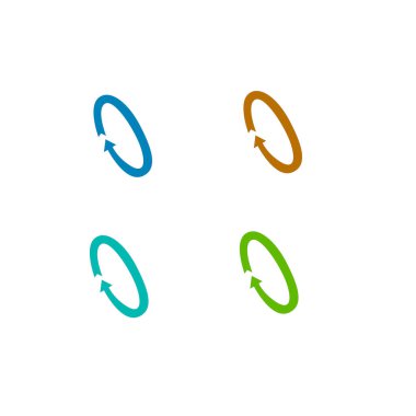 RESİKLİ Oklarıyla Üretim Üretim Üretimi İşaret İşareti Logosu VECTOR